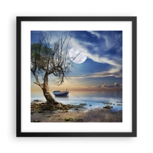 Plakat w czarnej ramie - To koniec czy początek? - 40x40 cm