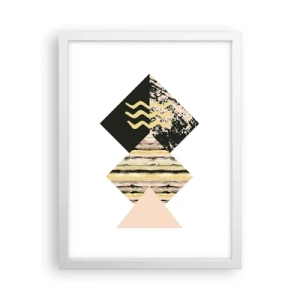 Plakat w białej ramie - Nie takie proste - 30x40 cm