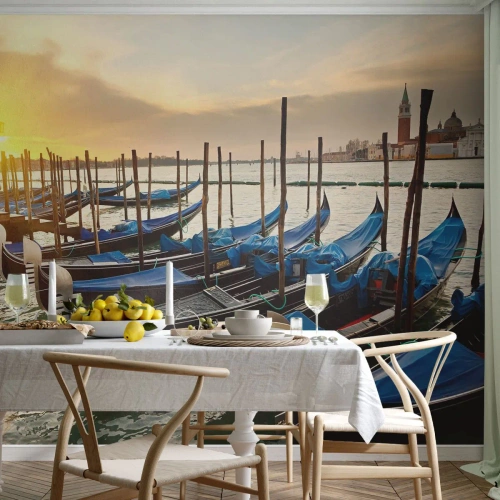 Fototapeta Premium Sand - Zanim przypłynie gwar - Wenecja, Miasto, Architektura - 200x140 cm