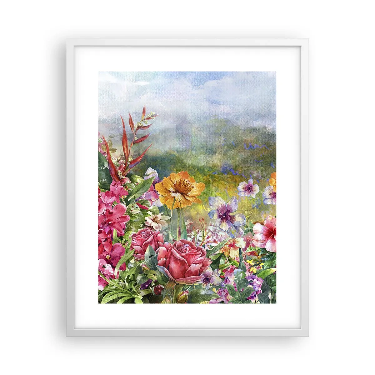 Plakat w białej ramie - Ogród, który oszalał - 40x50 cm