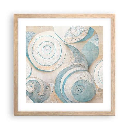 Plakat w ramie jasny dąb - Co kryje muszla? - 40x40 cm