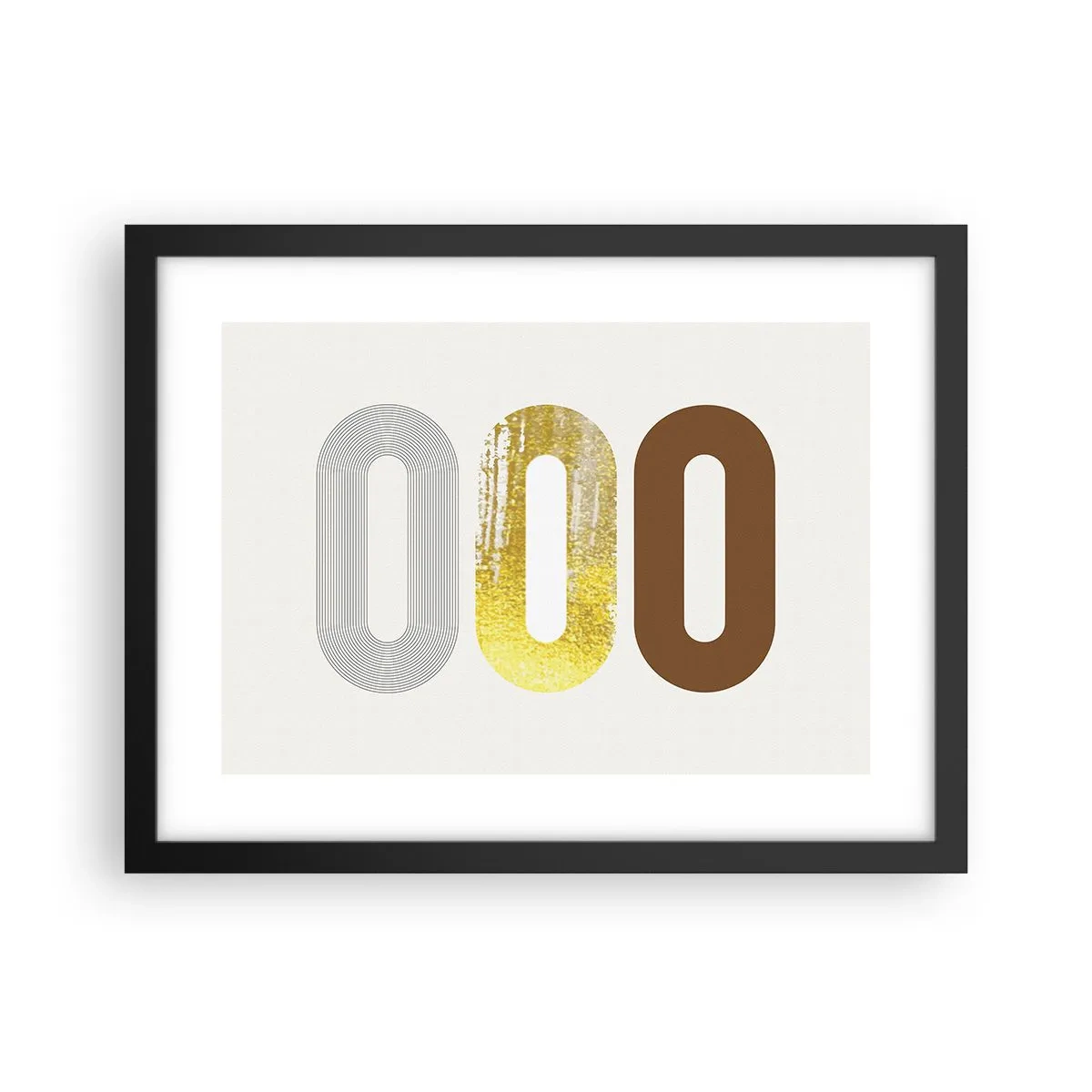 Plakat w czarnej ramie - Ooo! - 40x30 cm