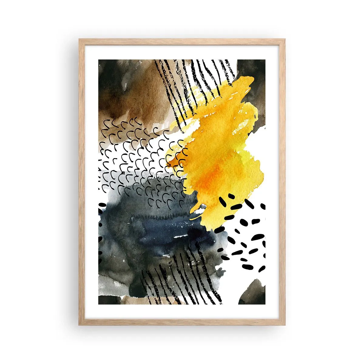 Plakat w ramie jasny dąb - Spotkanie żywiołów - 50x70 cm