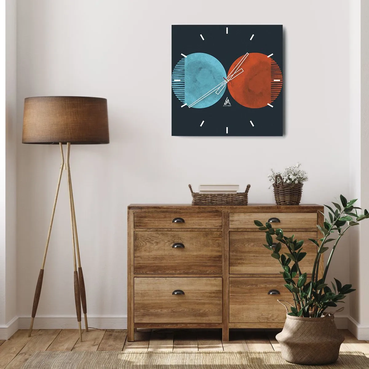 Zegar ścienny - Tylko geometria? - 30x30 cm