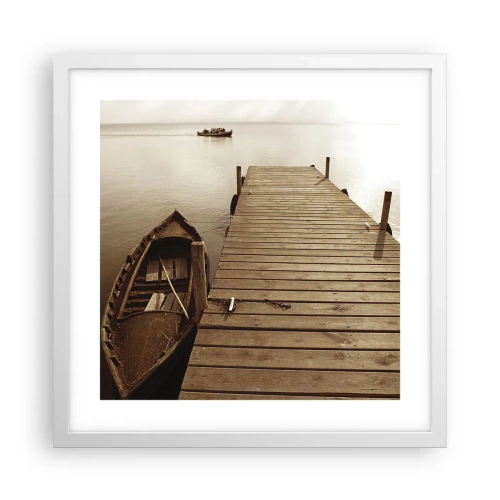 Plakat w białej ramie - Wielki spokój - 40x40 cm