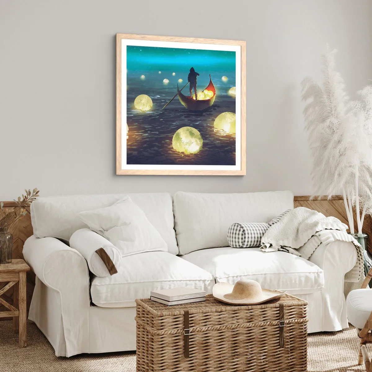 Plakat w ramie jasny dąb - Rzeczy, o których się filozofom nie śniło - 40x40 cm