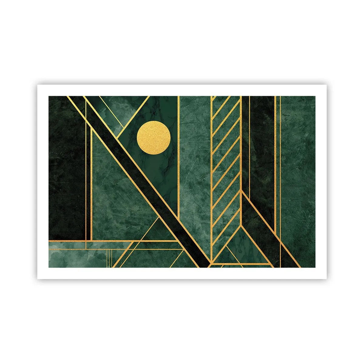 Plakat - Dynamika złota i lazuru - 91x61 cm