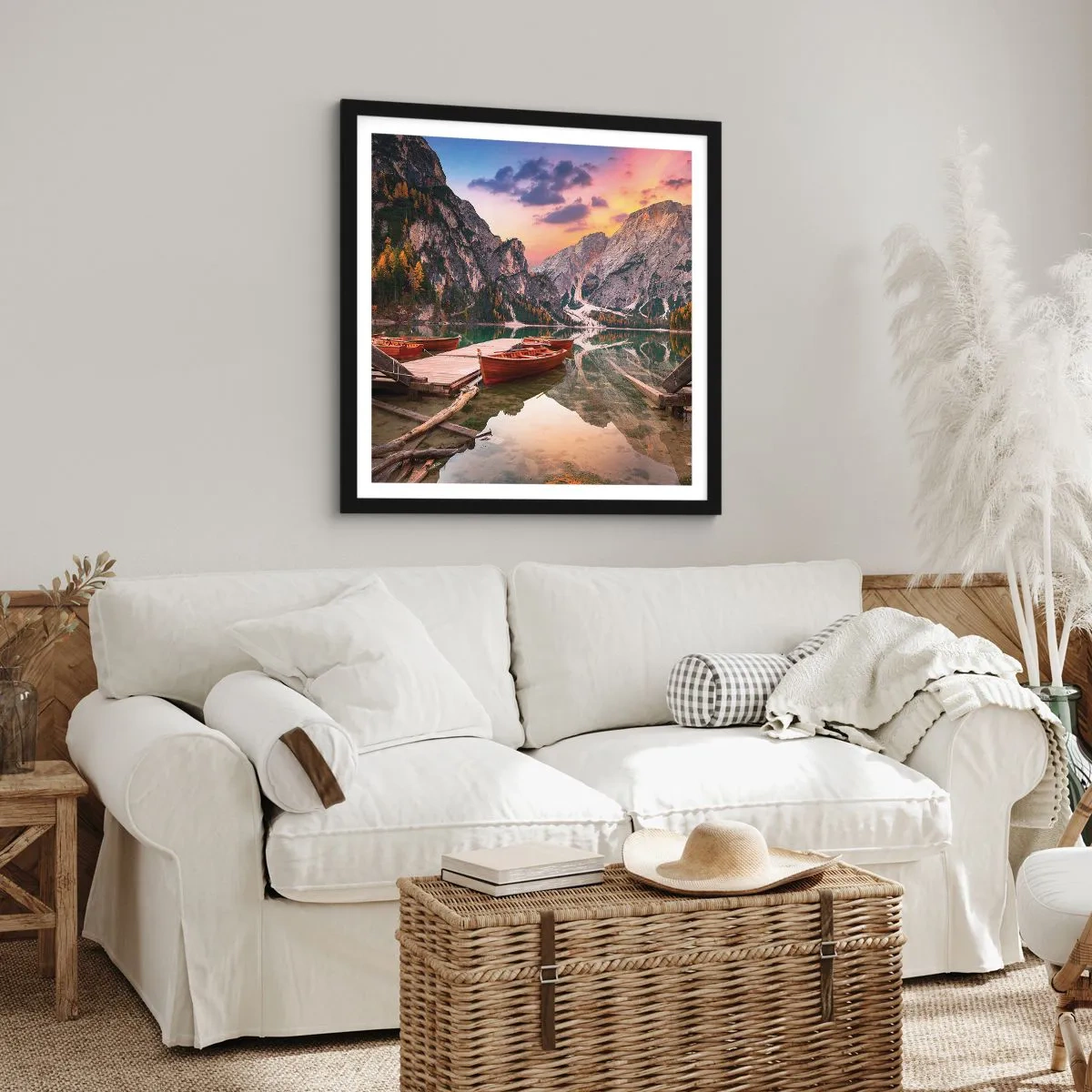 Plakat w czarnej ramie - Obietnica dnia - 30x30 cm