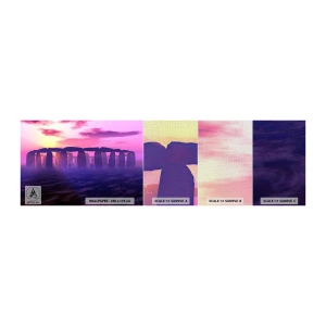 Fototapeta Próbka Premium Canvas - Tajemnica o świcie we mgle - Architektura, Stonehenge, Kamienne Kręgi - 100x30 cm