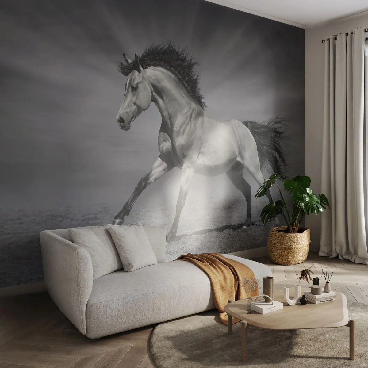 Fototapeta Samoprzylepna Deluxe Sticker - Urodzony, by zachwycać - Zwierzęta, Koń, Natura - 250x175 cm