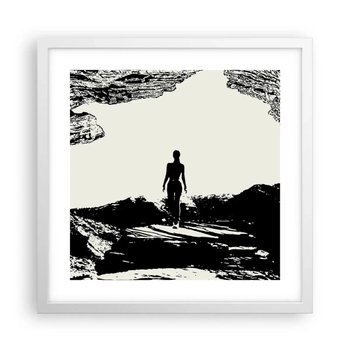 Plakat w białej ramie - Nowe spojrzenie - 40x40 cm