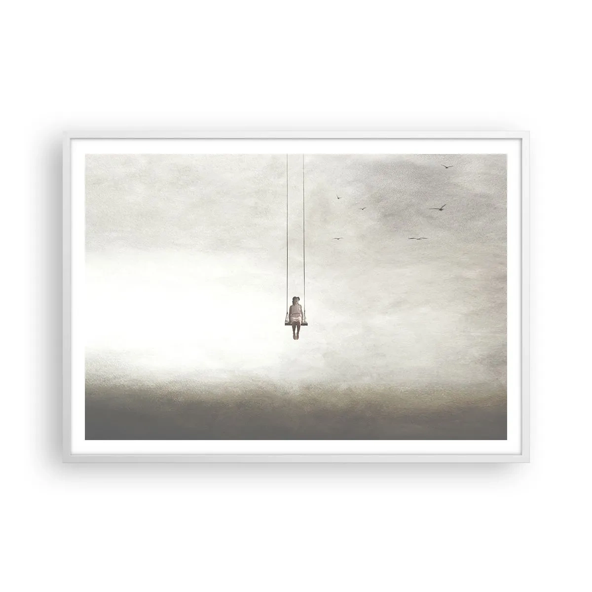 Plakat w białej ramie - Dziecko w nas - 100x70 cm