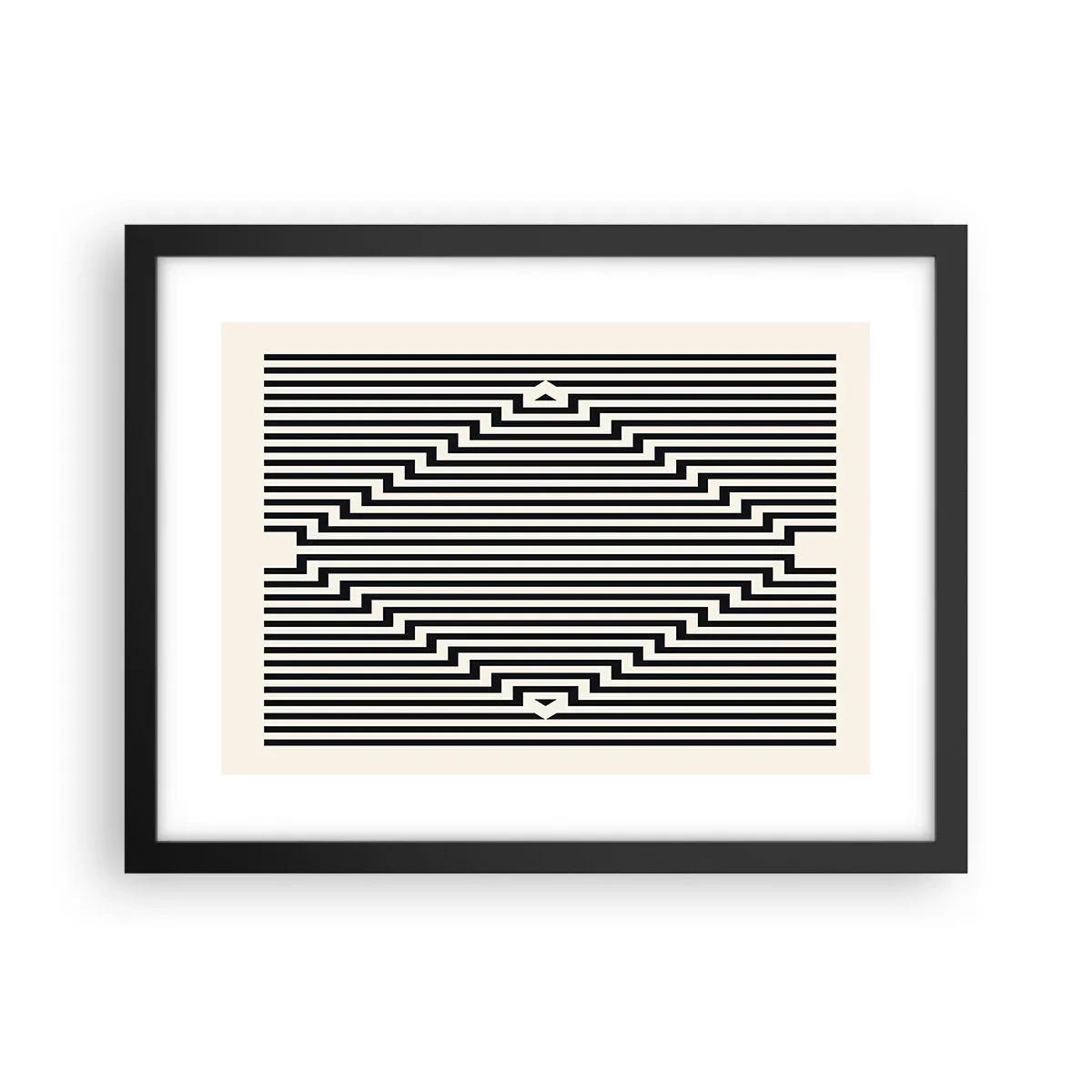 Plakat w czarnej ramie - Geometryczna iluzja - 40x30 cm