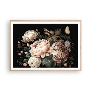 Plakat w ramie jasny dąb - W barokowym stylu - 100x70 cm
