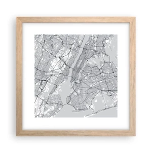 Plakat w ramie jasny dąb - Anatomia metropolii - 30x30 cm