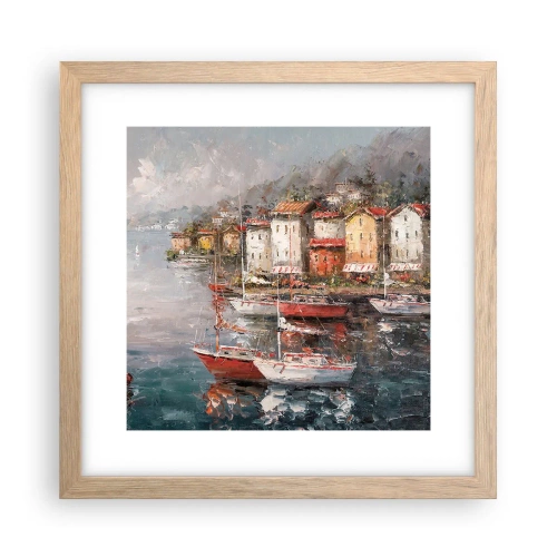 Plakat w ramie jasny dąb - Romantyczna przystań - 30x30 cm