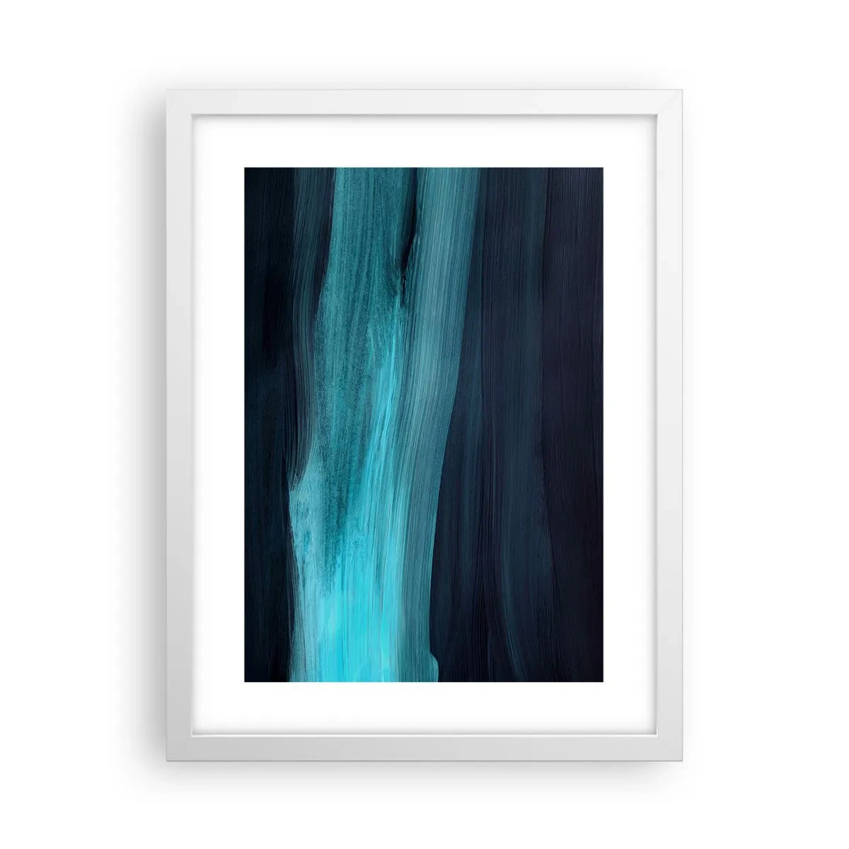 Plakat w białej ramie - Popłyń z nurtem - 30x40 cm