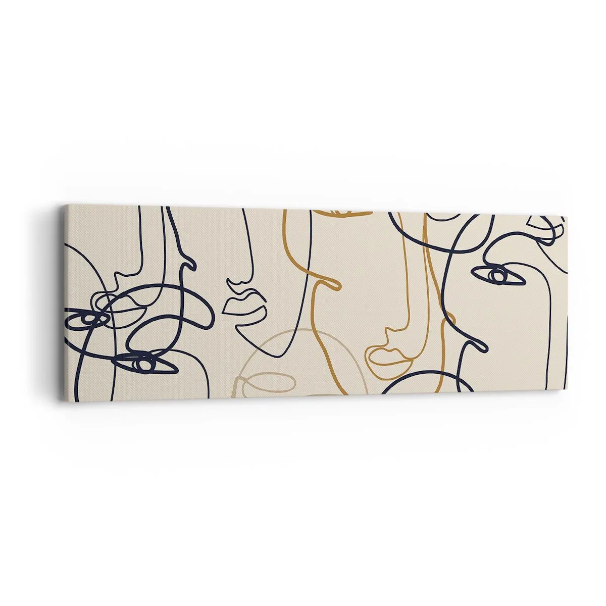 Obraz na płótnie - Portret zwielokrotniony - 90x30 cm