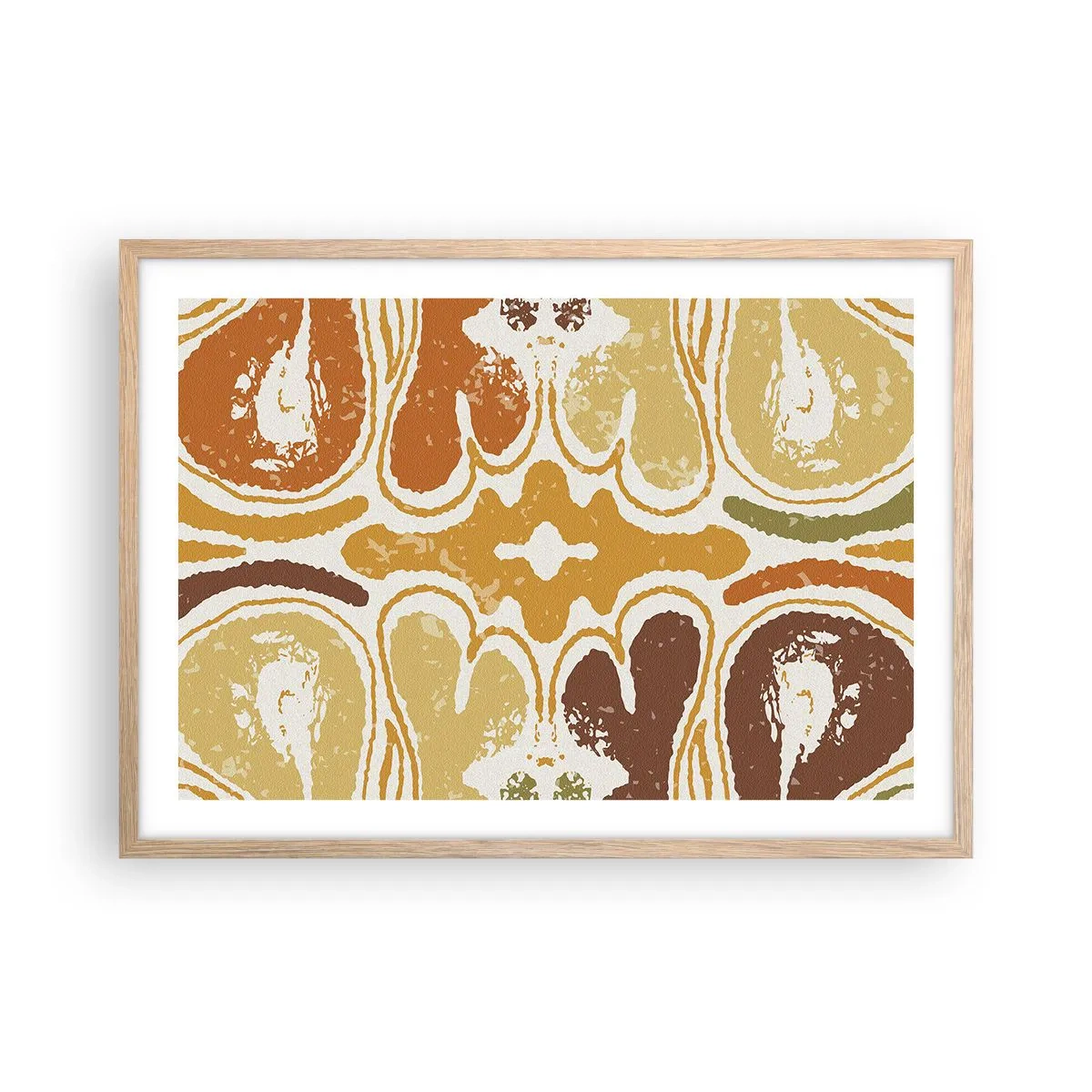 Plakat w ramie jasny dąb - Abstrakcja sentymentalna - 70x50 cm