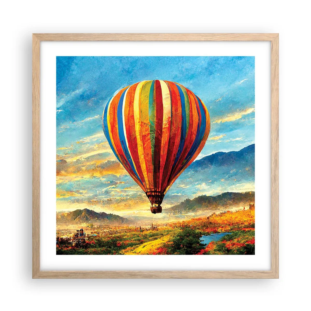 Plakat w ramie jasny dąb - W ciszy widać więcej - 50x50 cm