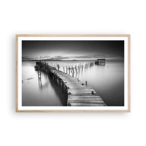 Plakat w ramie jasny dąb - Spokój zapomnianego brzegu - 91x61 cm