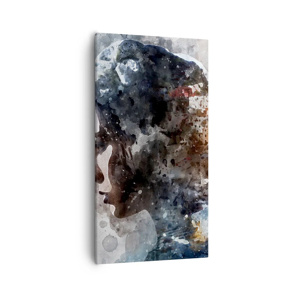 Obraz na płótnie - Opowieść o dziewczynie z miastem w tle - 55x100 cm