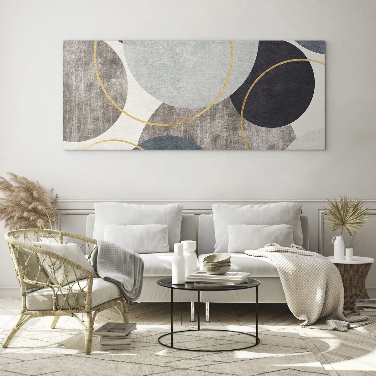 Obraz na szkle - Koło za kołem - 100x40 cm