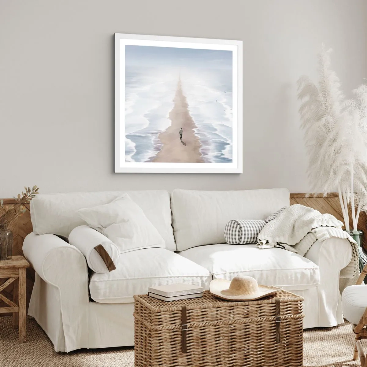 Plakat w białej ramie - Jasna przyszłość - 50x50 cm