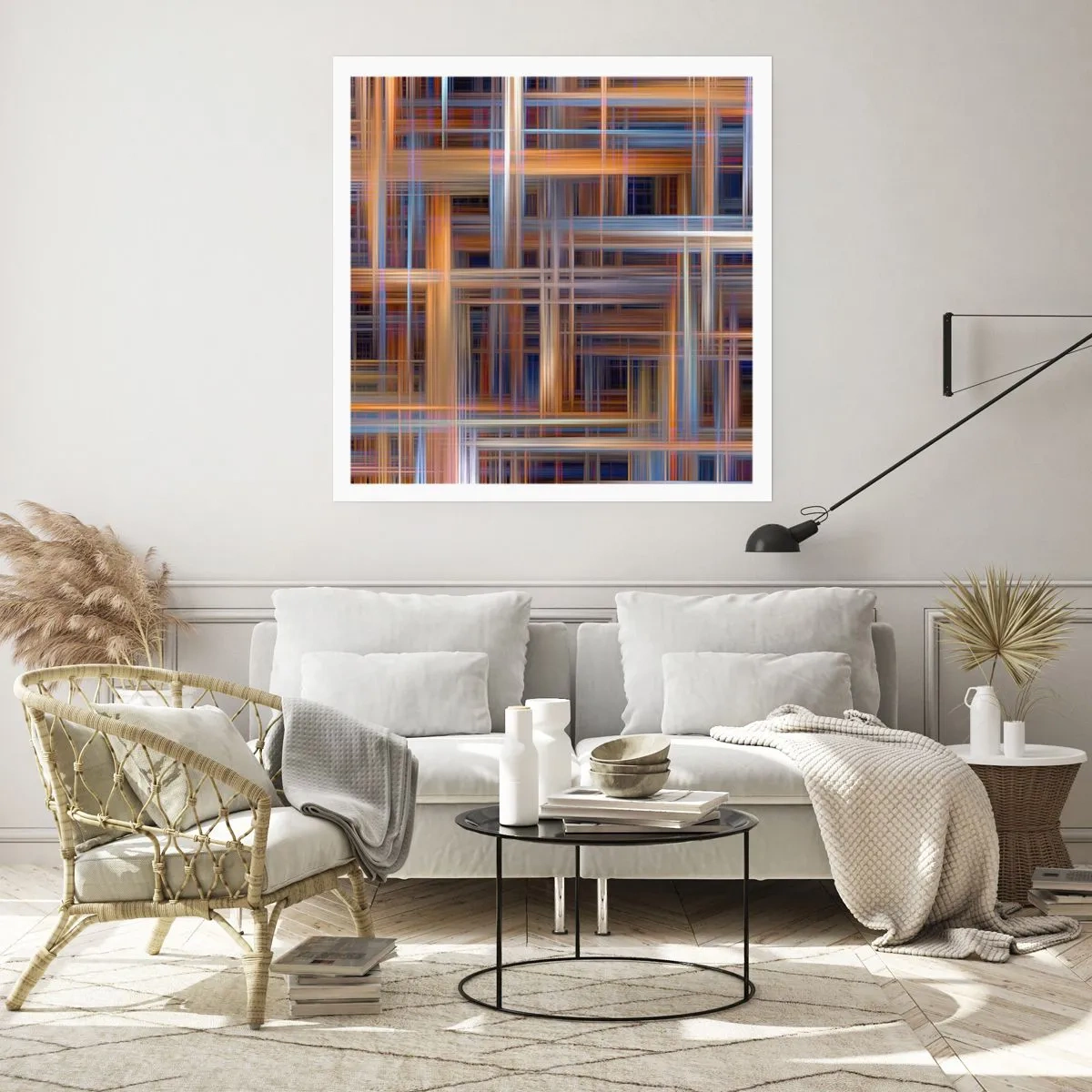 Plakat - Utkane ze światła - 40x40 cm