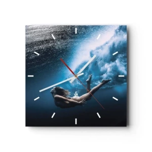 Zegar ścienny - Współczesna syrena - 40x40 cm