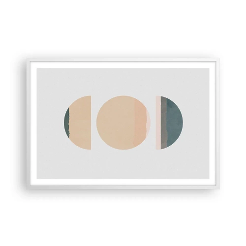 Plakat w białej ramie - Koło za kołem - 91x61 cm