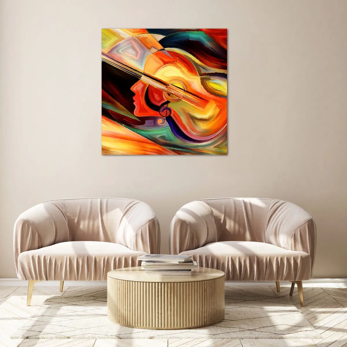 Obraz na szkle - Wszystko gra - 60x60 cm