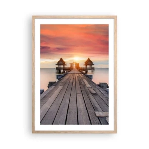 Plakat w ramie jasny dąb - Zachód na wschodzie - 50x70 cm