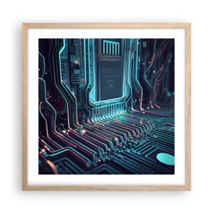 Plakat w ramie jasny dąb - Tak sobie myślę… - 50x50 cm