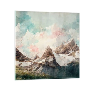 Obraz na szkle - Skalne ostrza - 60x60 cm