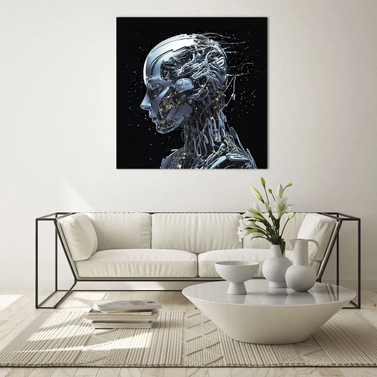 Obraz na szkle - Technologia jest kobietą - 40x40 cm