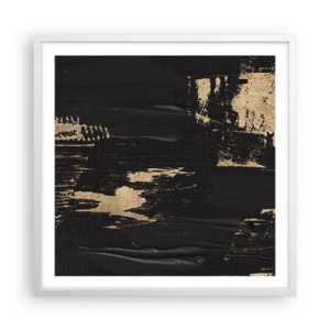 Plakat w białej ramie - Ślad dotyku - 60x60 cm