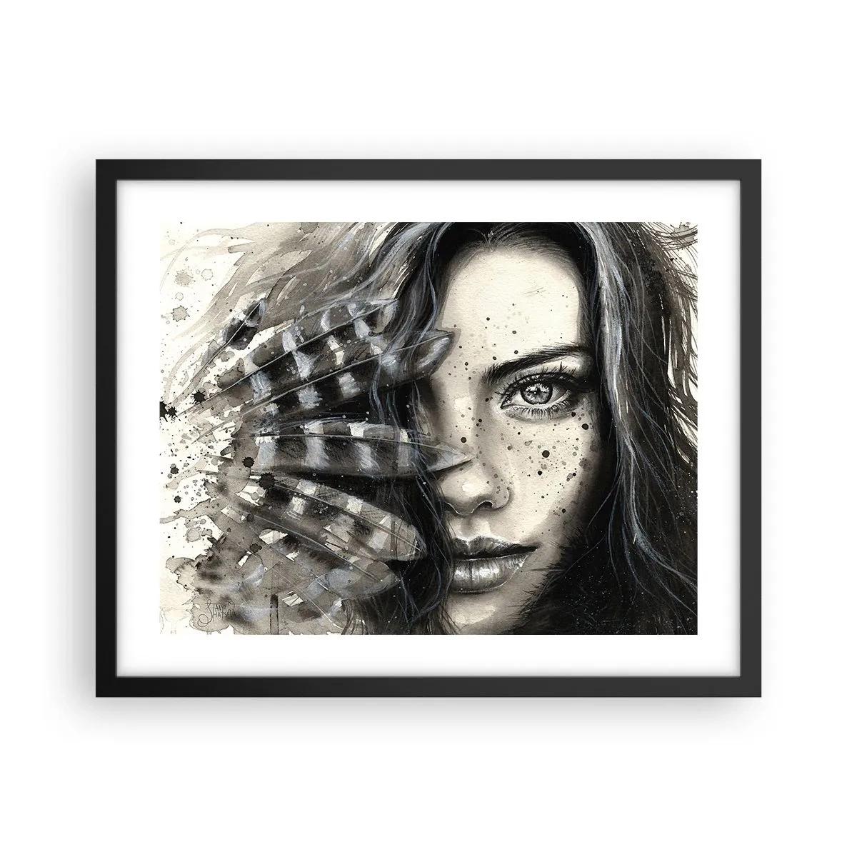 Plakat w czarnej ramie - Dzika piękność - 50x40 cm