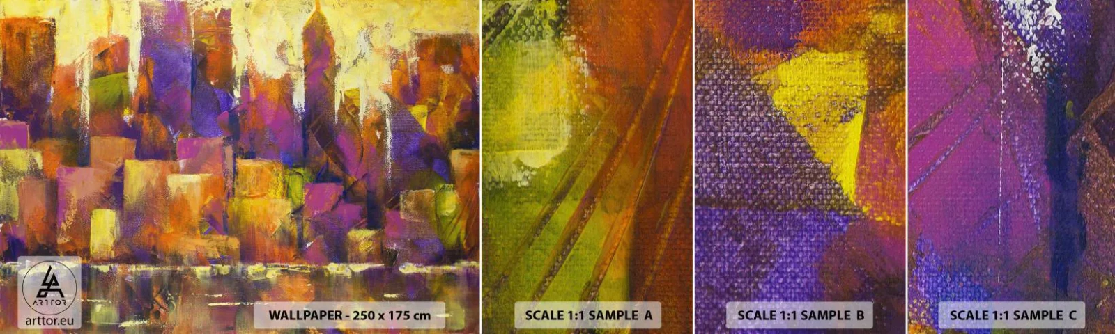 Fototapeta Próbka Standard Eco - Kompozycja metropolitalna - Abstrakcja, Sztuka, Sztuka Nowoczesna - 100x30 cm