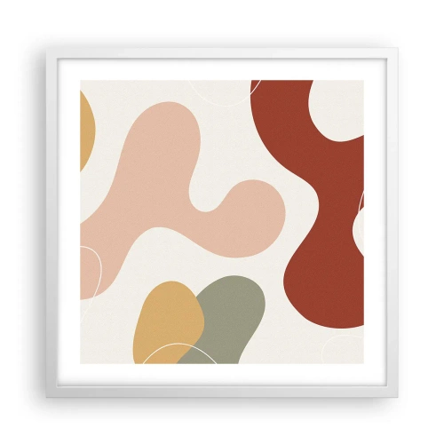 Plakat w białej ramie - Esy czy floresy? - 50x50 cm