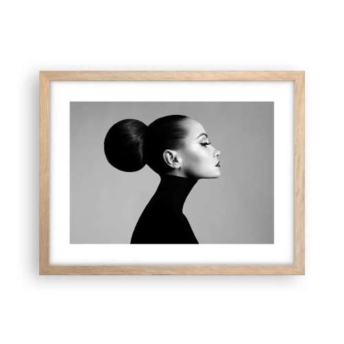 Plakat w ramie jasny dąb - Współczesna Nefretete - 40x30 cm