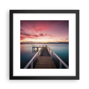 Plakat w czarnej ramie - Łagodny płomień wieczoru - 30x30 cm