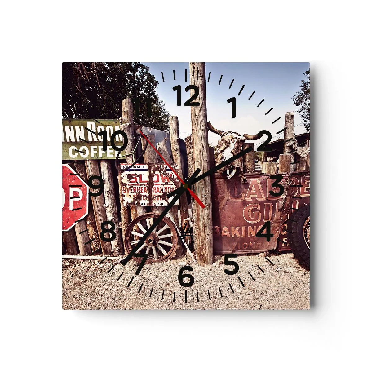 Zegar ścienny - A czas się zatrzymał - 40x40 cm