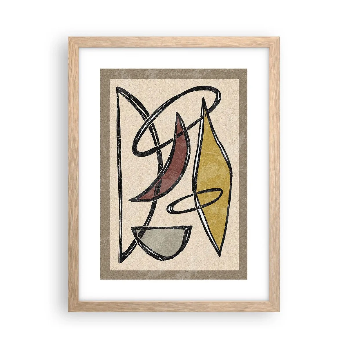 Plakat w ramie jasny dąb - Piony i poziomy - 30x40 cm