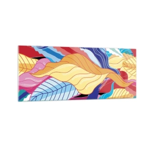 Obraz na szkle - Kolorowy bałagan - 100x40 cm