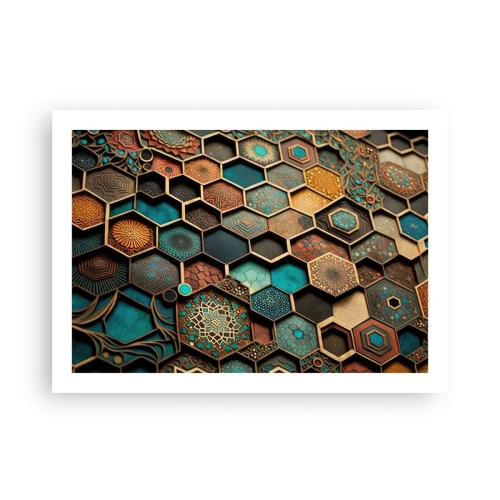 Plakat - Arabskie ornamenty – wariacja - 70x50 cm