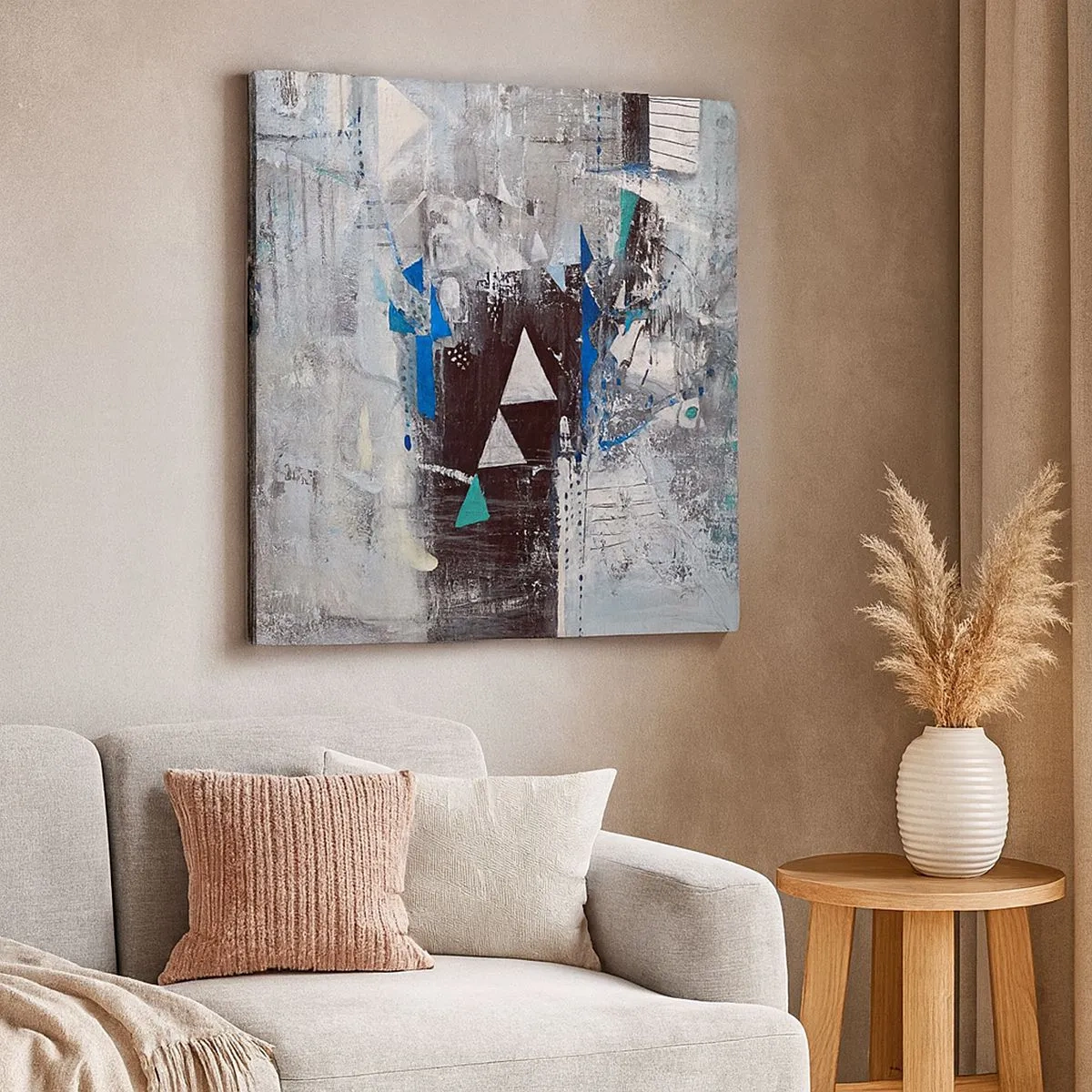 Obraz na płótnie - Nadrzędny porządek trójkątów - 30x30 cm