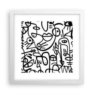 Plakat w białej ramie - Twarze i miraże - 30x30 cm