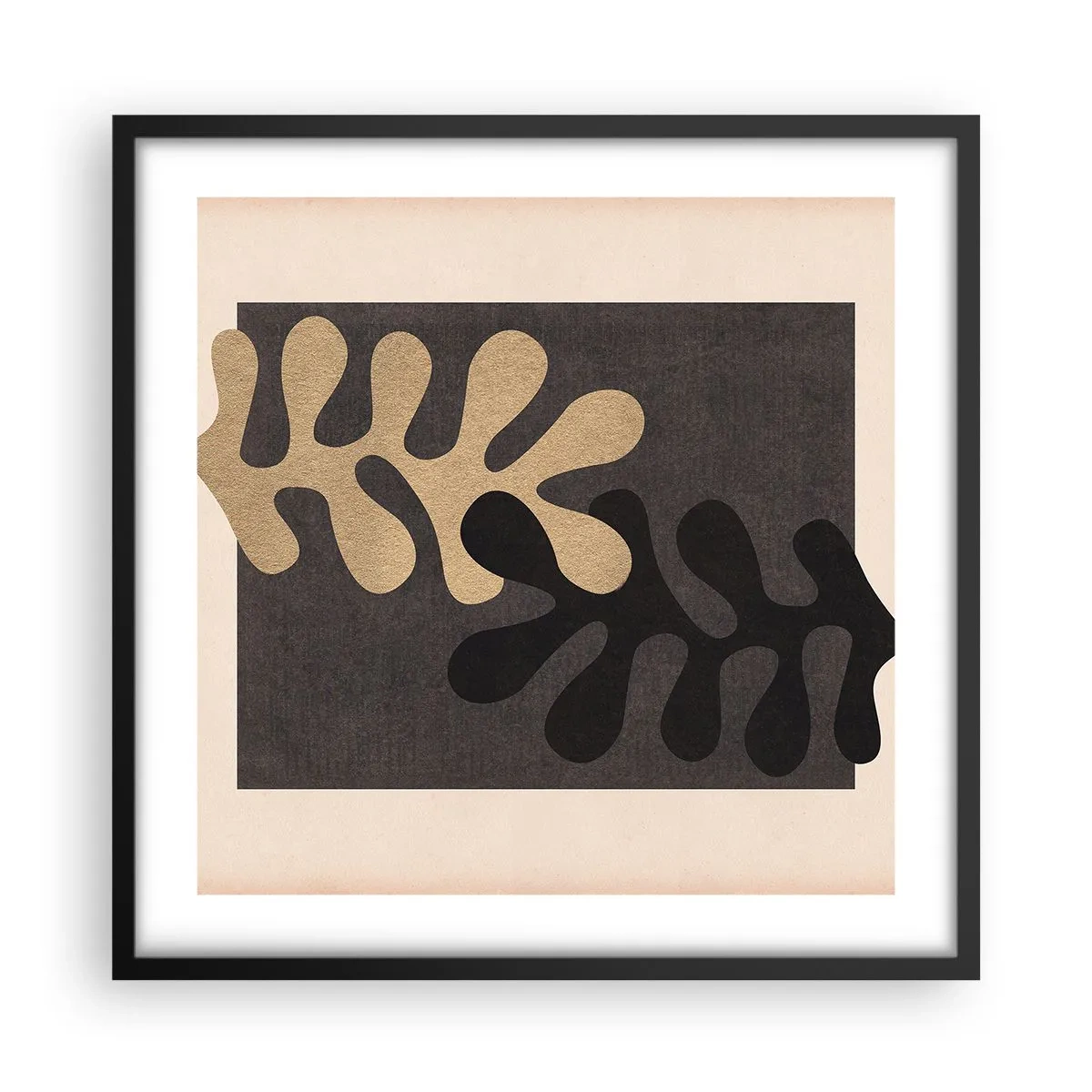 Plakat w czarnej ramie - Brak i dopełnienie - 50x50 cm