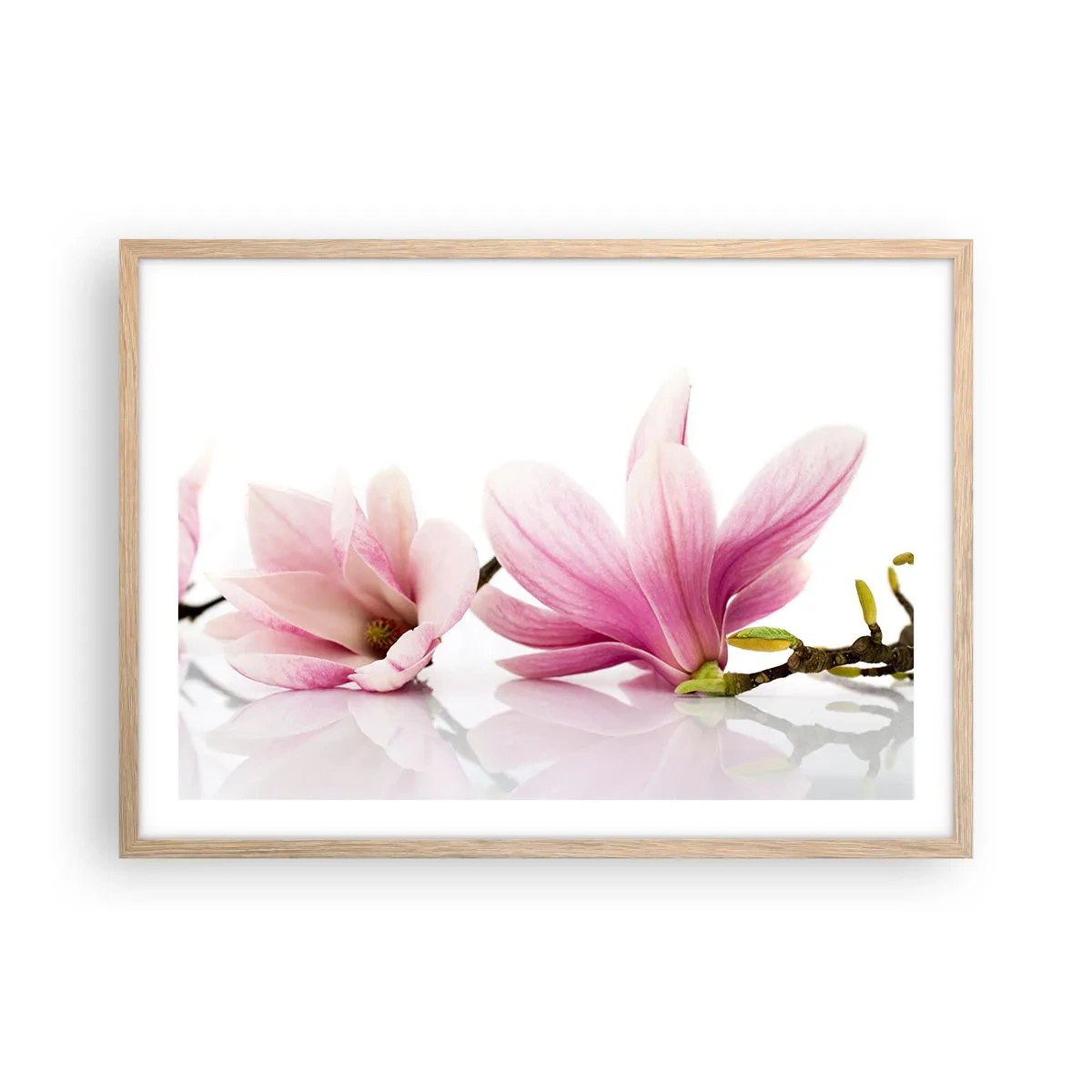 Plakat w ramie jasny dąb - Delikatne jak powiew wiosny - 70x50 cm